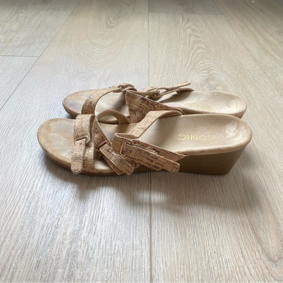 Vionic Orthotic Triple Strap Slide Wedges - Dwyn - Picture 3 of 6